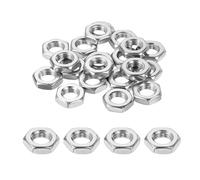 sourcing map Tuercas hexagonales M8 x 1 mm, 24 tuercas hexagonales métricas de acero inoxidable 304 para maquinaria automotriz uso industrial, 13 mm de ancho y 4 mm de alto