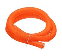sourcing map UL94-V2 UL94-V2 - Funda trenzada de alambre de manga dividida de 1 pulgada y 5 pies, color naranja, funda de PET ignífugo para gestión de cables en el hogar