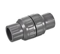 sourcing map Válvulas de retención de diámetro interior de 32 mm. Conector de manguera en línea de resorte de extremo deslizante para bomba de tanque de agua, PVC gris
