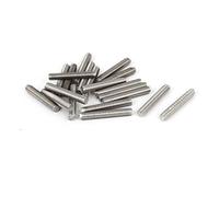 sourcing map Varilla roscada tornillos Bar eslabón M4 x 25mm 304 totalmente de acero inoxidable 20 pcs