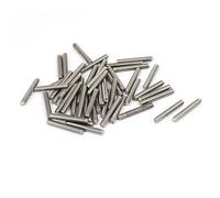 sourcing map Varillas roscada sujetadores M3 x 20 mm de acero inoxidable 304 con rosca color plateada 50 piezas
