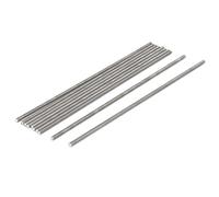 sourcing map Varillas roscadas Bar tornillos M3 x 140 mm 0,5 mm acero inoxidable 304 totalmente 10 pcs