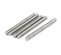 sourcing map Varillas roscadas completamente Bar tornillos M10 x 110 mm en paso de 1,5 mm de acero inoxidable 304 5 Pcs