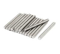 sourcing map Varillas roscadas M8 x 80mm de paso 1,25 mm acero inoxidable 304 completamente 20 Pcs