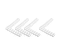 sourcing map Ventana Esquina Guardias Borde Protectores, 4 Paquete Estándar Encaje Estilo Seguridad Parachoques, 70 mmX15mm para Ventana Esquinas, Escritorios, Gabinetes, Plata Blanco