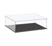 sourcing map Vitrina acrílica de plástico, caja de almacenamiento, transparente, pequeña, a prueba de polvo, 36 x 21 x 10,5 cm, para artículos coleccionables