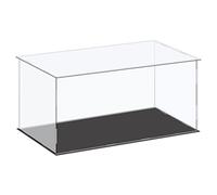 sourcing map Vitrina de Exhibición Acrílica Caja de Plástico Caja de Almacenamiento en Cubo Transparente Pequeña de Ensamble A Prueba de Polvo Vitrina 41x21x20,5cm para Artículos Coleccionables