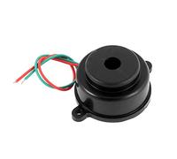 sourcing map ZMQ-3522 Zumbador Negro 6-15V DC de 2 Cables de Sonido de Alarma Electrónico Industrial