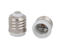 Sourcingmap - 2pcs E40 a E27 Extender adaptador convertidor luz bombilla Socket Holder tono de la plata