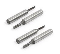 Sourcingmap - Broca de enrutador de 1/4 pulgadas, vástago de 1/8 pulgadas de diámetro de corte de una sola flauta recta, acero endurecido sólido para carpintería, herramienta de fresado de
