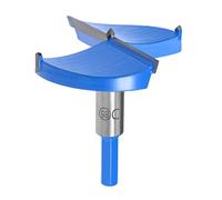 sourcingmap Forstner Brocas de 85 mm, carburo de tungsteno para madera de perforación, abridor de agujeros de bisagra para carpintería (azul, gris)