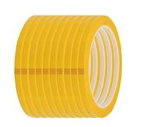 Sourcingmap - Lote de 5 mm ancho 50 m largo cinta aislante adhesiva Pet amarillo