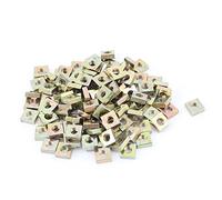 sourcingmap® M3x5.5mmx2mm chapado en zinc tuercas cuadradas de tono bronce 100pcs