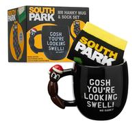 South Park Taza Hombre 330 ml y Calcetines Divertidos, Set de Taza Ceramica para Cafe, Te y Calcetines Transpirables, Regalos Hombre (Multi Mr Hanky)