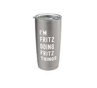 Soy Fritz Haciendo Cosas de Fritz Vaso térmico de acero inoxidable de doble pared