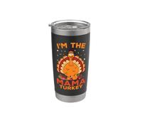 Soy The Mama Turkey Family Matching Thanksgiving Vaso térmico de acero inoxidable de doble pared