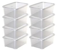 SP Berner - Caja Almacenaje Plastico con Tapa (Transparente, Pack de 8, 6, Litros)