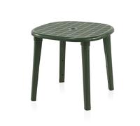 SP Berner Mesa Cancún 80x80 Cm Verde para Exterior de Resina de Alta Calidad