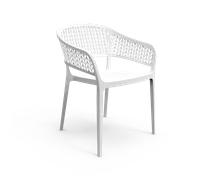 SP-Berner pack de 4 Sillas Saona - Silla de Exterior Resistente, Apilable y Ligera para Jardín, Terraza o Piscina - Diseño Ergonómico y Gran Durabilidad White