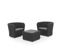 SP Berner - Set de Jardín NOVA para Exterior - Sillones y Mesa - Diseño Moderno y Resistente