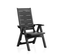SP Berner Shaf - Sillon Jardin Legno | Sillon Exterior Multiposición en Color Antracita | Fabricado en España con Materiales Reciclados
