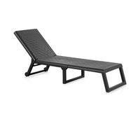 SHAF Tumbona plegable con ruedas Dream SP 58x42x199 cm color wengue
