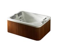 Spa Apto para Tres Personas de Forma Rectangular de Acrílico Broadway Compact 188cm Roca - BL Blanco / Sin paneles