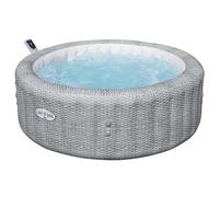 Spa de exterior hinchable gris redondo de ø196 x 71 cm para 6 personas con cubierta incluida y wifi bestway