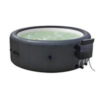 SPA Hinchable 3-4 Personas, SPA Hinchable | Diámetro 196 cm,Calefacción por Circulación de Agua,Masaje de Burbujas de 3 Niveles,Luz Ambiental Degradada de 6 Colores