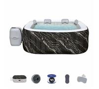 Spa Hinchable Bestway Lay-z-spa Hollywood Luxe Airjet 6 180x180x66 Cm Para 4-6 Personas Efecto Mármol Con Luz Led | Airjet 140 Chorros