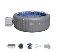 Spa Hinchable Bestway Lay-z-spa Santorini 216×80 Cm Para 7 Personas Con Hydrojet, Luz Led, Cobertor Y Almohadas