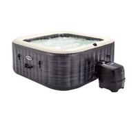 Spa Hinchable Greystone Deluxe 4 Personas 175x175 Cm - Intex. Burbujas De Aire Caliente, Clorador Salino, Sistema Antical, Depuradora, Accesorios Incluidos