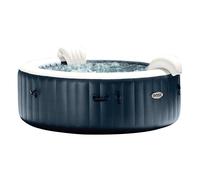 Intex SPA Hinchable Circular, 6 Personas, Ø216x71, Calentador hasta 40ºC, 170 Salidas de Burbujas, Suelo térmico, Depuradora Filtro S1, Accesorios incluidos (55089)