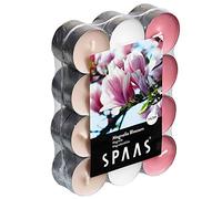 Spaas 0338331.999 24 Velas aromáticas de Colores Surtidos, ± 4,5 Horas-Magnolia Blossom, Cera de parafina, Aluminio Taza, Rosa Envejecida, D 39 mm x H 16 mm