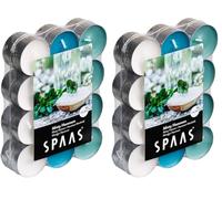 Spaas 0338333.999 24 Velas aromáticas de Colores Surtidos, ± 4,5 Horas-Minty Hammam, Cera de parafina, Aluminio Taza, Verde Esmeralda, D 39 mm x H 16 mm (Paquete de 2)