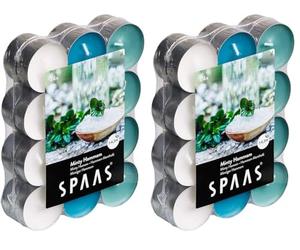 Spaas 0338333.999 24 Velas aromáticas de Colores Surtidos, ± 4,5 Horas-Minty Hammam, Cera de parafina, Aluminio Taza, Verde Esmeralda, D 39 mm x H 16 mm (Paquete de 2)