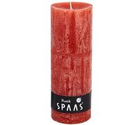 Spaas 0633204.181 Vela de Pilar rústica no perfumada 68, 95 Horas, Cera de parafina, Jengibre Naranja, D 68 mm x H 190 mm, 610