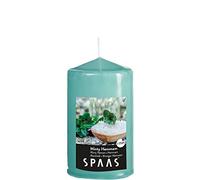 Spaas 12 velas cilíndricas perfumadas 60/100 mm, ± 25 horas, Hamman Menta