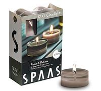 Spaas 12 velas de té perfumadas en vaso transparente transparente, ± 10 horas, relájate y alivia