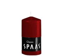 Spaas 12 velas sin perfume 60/100 mm, ± 25 horas, color rojo vino