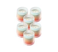 Spaas 6 Pop velas sin aroma, ± 27 horas, Rojo Tropical