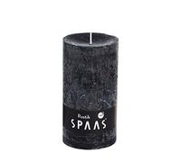 Spaas 6 Velas rústicas sin Perfume 70/130 mm, ± 60 Horas, Color Negro