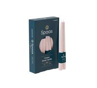 Spaas - 8 paquetes de 2 velas elegantes rústicas para cena, 6,5 h, rosa claro