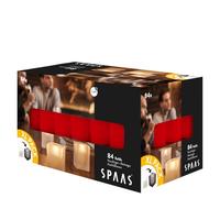 Spaas 84 Recambios sin Perfume, Cera de parafina, Taza de plástico Rojo, 50 mm de diámetro x 60 mm de Alto