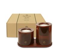 Spaas Delight Caja de regalo con velas perfumadas y bandeja decorativa de madera, aroma Solar Spirit