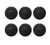 Spaas Negro 6 Velas rústicas sin Perfume, 24 Horas, Color, Cera de parafina, D x H 80 mm, 6