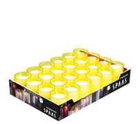 Spaas Pack de 24 Velas cangilones Transparentes, Amarillo