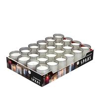 Spaas Pack de 24 Velas cangilones Transparentes, Antracita