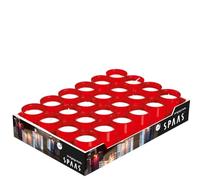 Spaas Pack de 24 Velas cangilones Transparentes, Rojo
