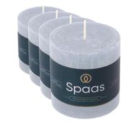 Spaas Vela pilar rústica 70/70 mm 25 h, azul claro (Paquete de 4)